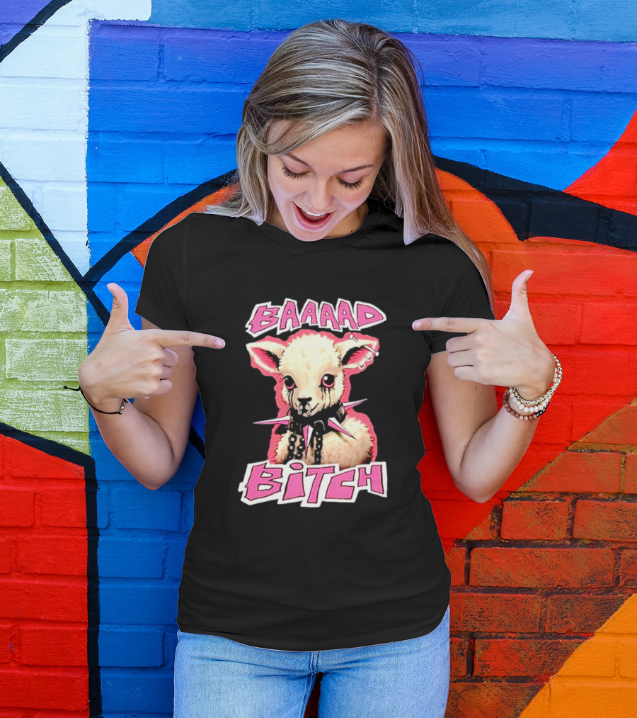 BAAAAD Bitch Sheep With Punk Rock T-Shirt