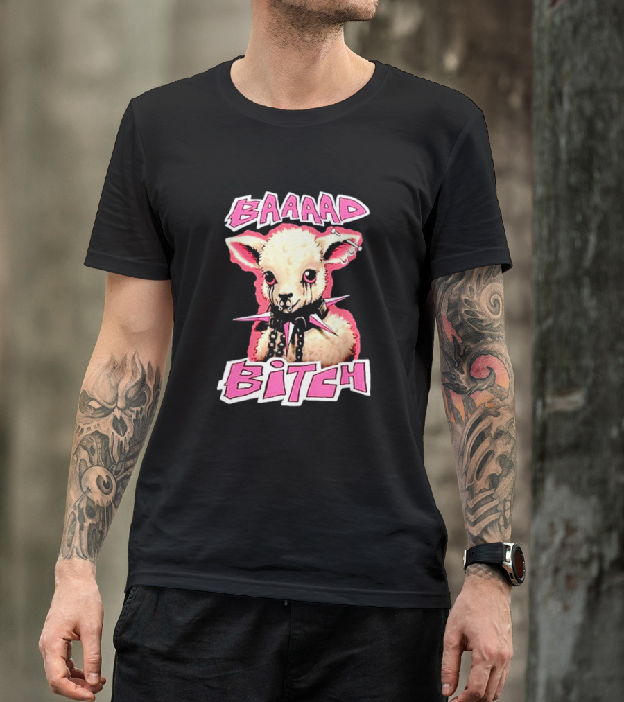 BAAAAD Bitch Sheep With Punk Rock T-Shirt