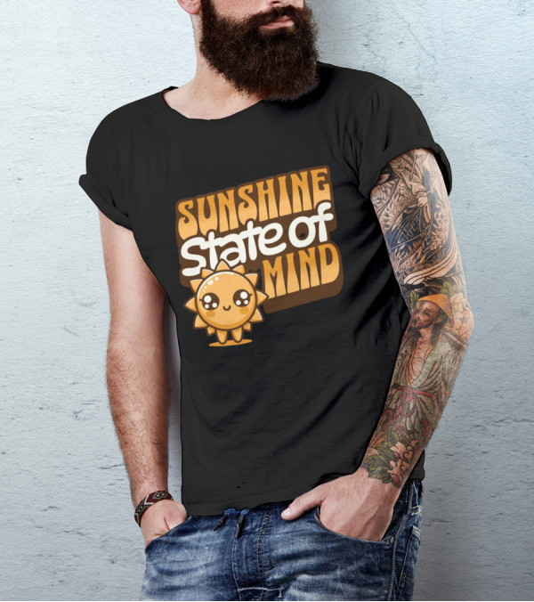 Sunshine State Of Mind Cute Sun Character T-Shirt