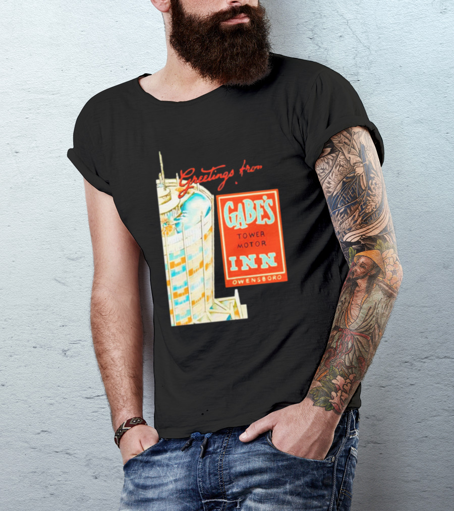 Greetings From Gabe's Tower Motor Inn Owensboro Retro Travel Souvenir T-Shirt