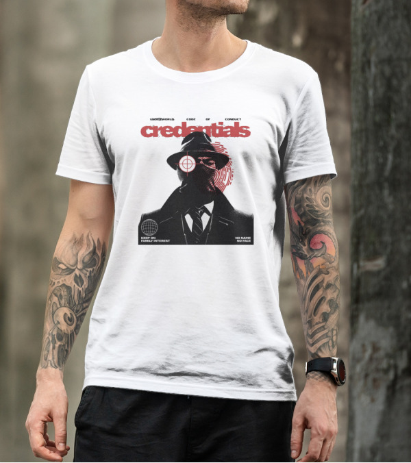 Credentials Underworld Code Of Conduct Keep On Family Interest No Name No Face T-Shirt
