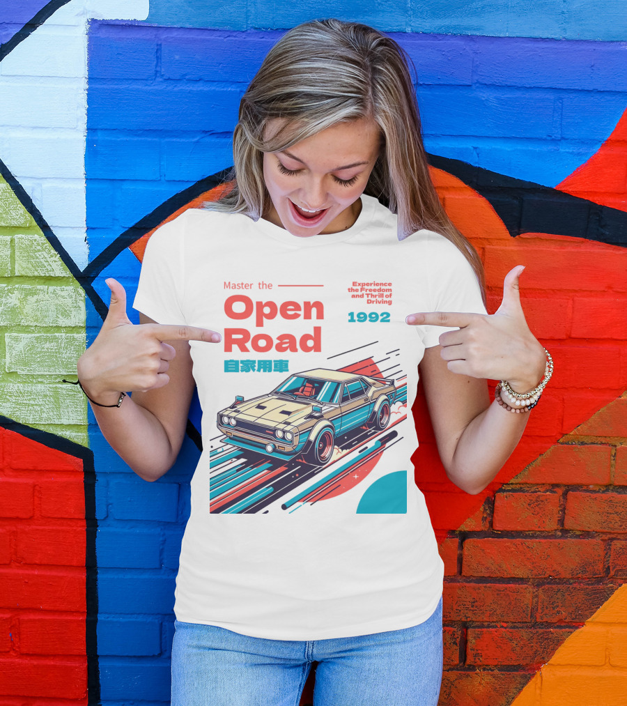 Master The Open Road 1992 Experience The Freedom And Thrill Of Driving Japan Car T-Shirt