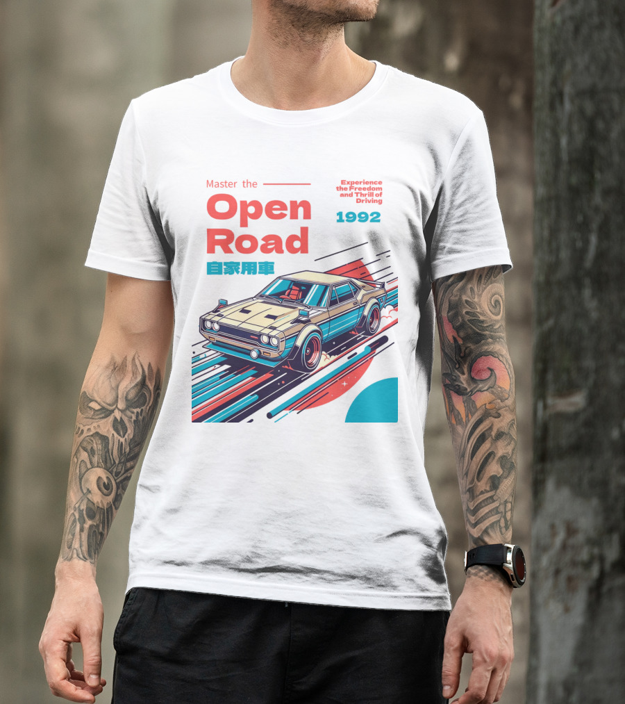 Master The Open Road 1992 Experience The Freedom And Thrill Of Driving Japan Car T-Shirt