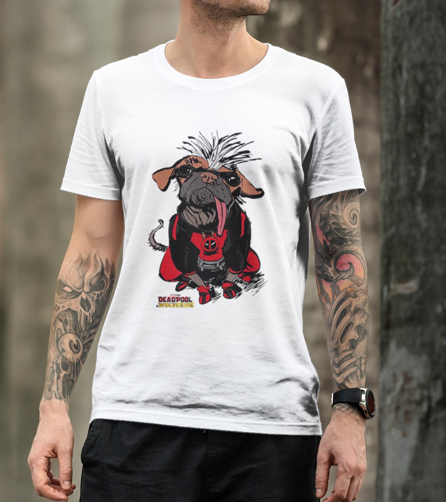 Retro 70 Wolverine Sketchy Dogpool Comic T-Shirt