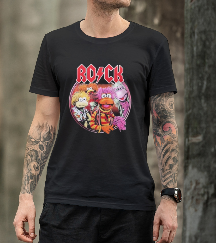 Jim Henson Fraggle Rock Characters With Iconic Rock Styling T-Shirt