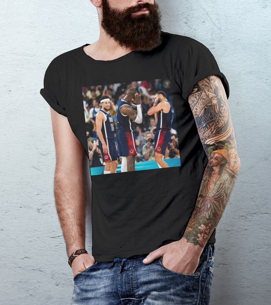 Stephen Curry Lebron James Night Night USA Basketball Olympic Paris T-Shirt