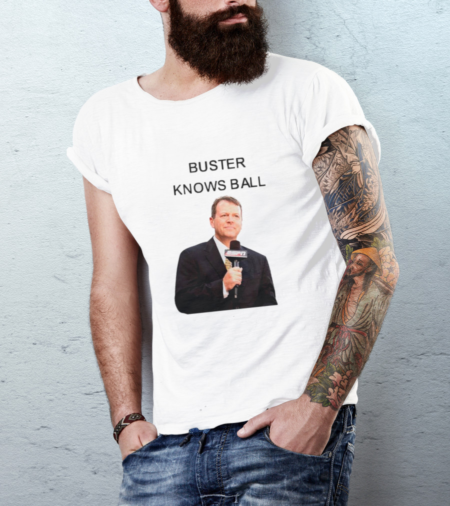 Buster Knows Ball ESPN Microphone Image T-Shirt