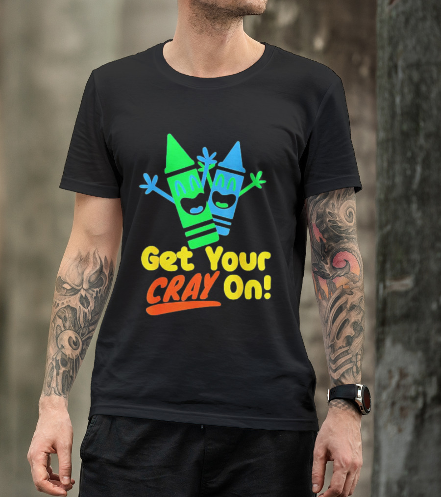 Get Your Cray On With Colorful Crayon Characters T-Shirt