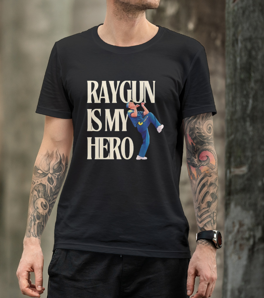 Raygun Is My Hero Pitching Pose T-Shirt