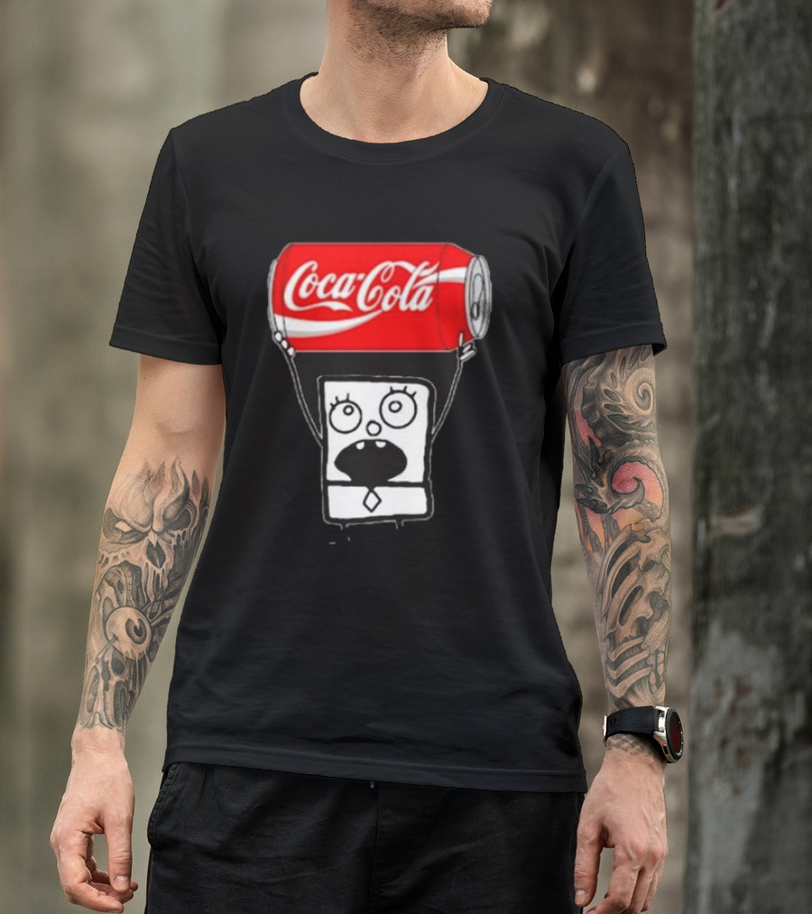 Doodlebob Holding Coca Cola Can T-Shirt