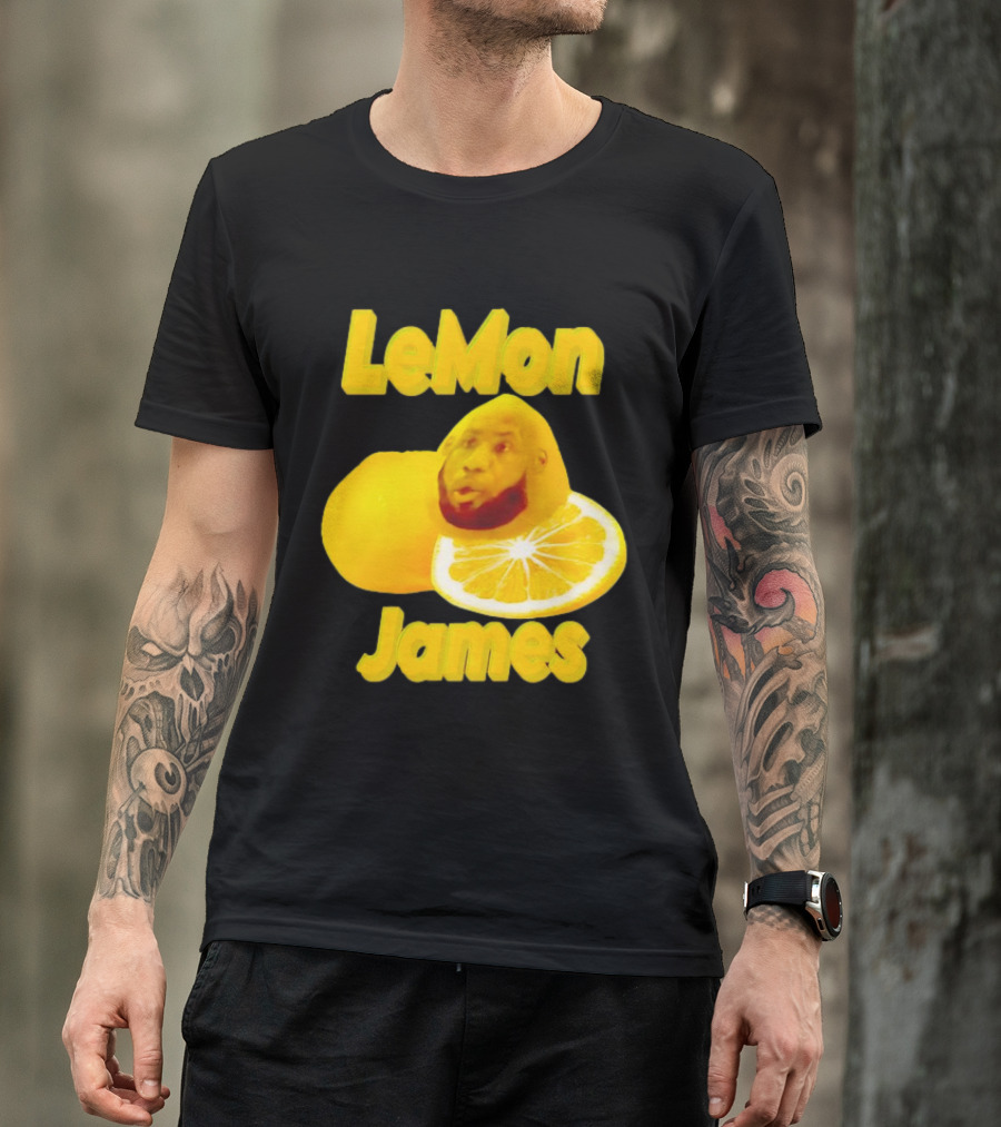 LeMon James Lebron James Face On Lemon T-Shirt