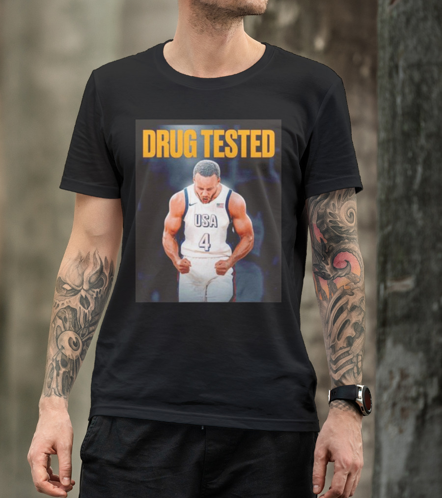 Stephen Curry USA Basketball Drug Tested Gold Medal Performance T-Shirt