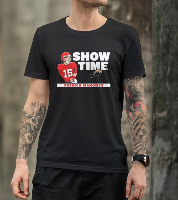 Patrick Mahomes Showtime Kansas City Chiefs Number 15 Football T-Shirt