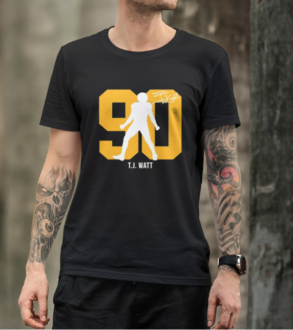 T.J. Watt 90 Silo Signature Number T-Shirt