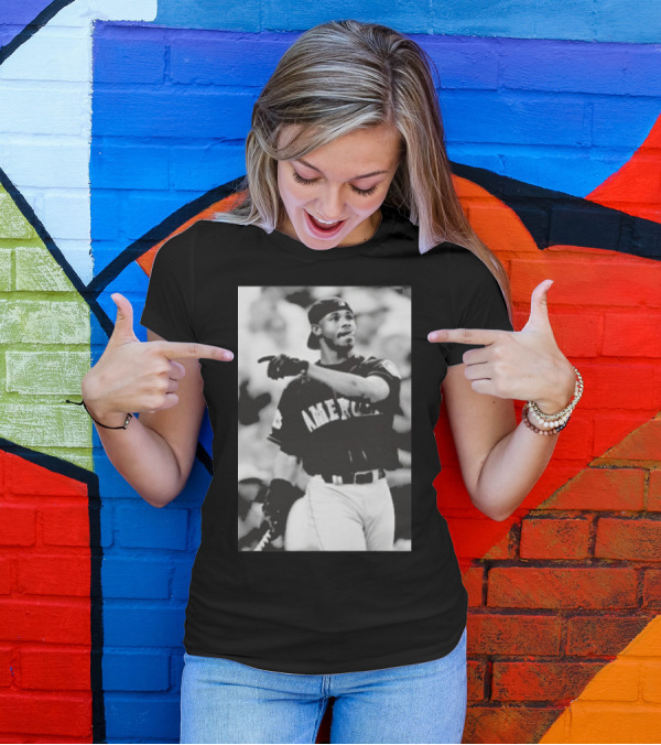 Mina Kimes Wearing Ken Griffey Jr. Baseball America Jersey T-Shirt