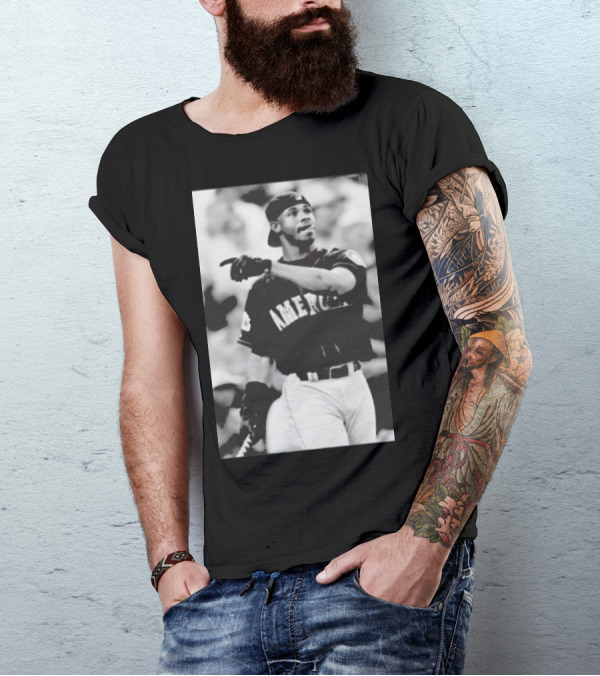 Mina Kimes Wearing Ken Griffey Jr. Baseball America Jersey T-Shirt