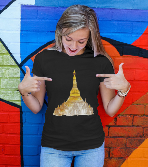 Neuschwanstein Castle Myanmar Pagoda T-Shirt
