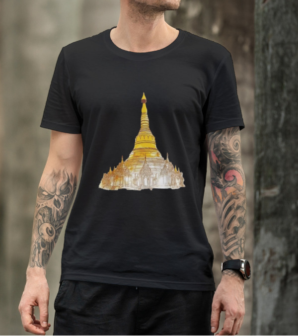 Neuschwanstein Castle Myanmar Pagoda T-Shirt