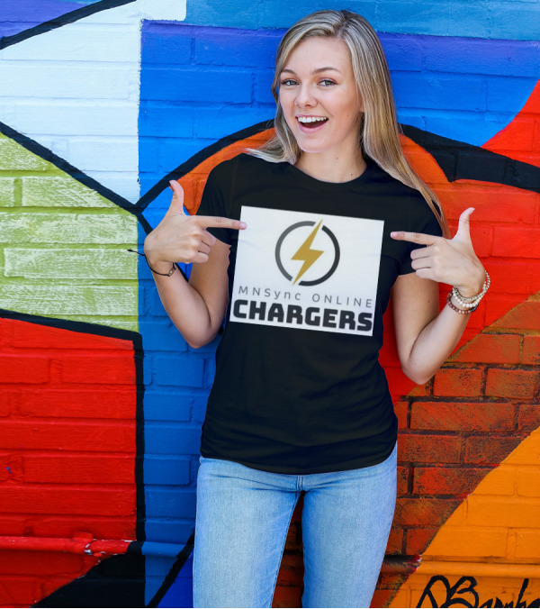 MNSync Online Chargers Lightning Bolt Emblem T-Shirt