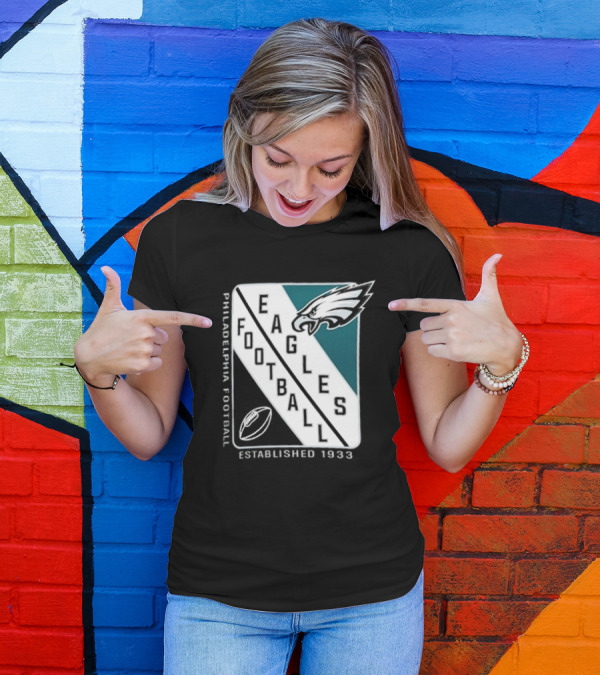 Philadelphia Eagles Football Shield Logo Established 1933 T-Shirt