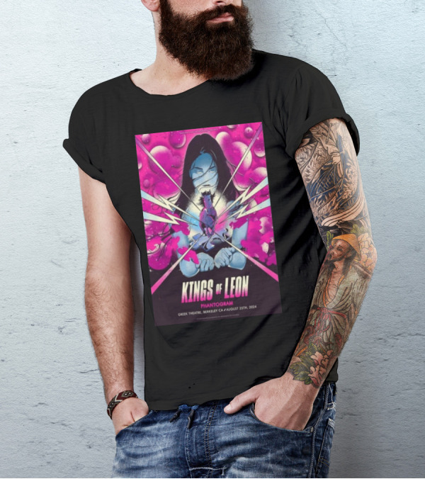 Kings Of Leon Phantogram Concert Greek Theatre Berkeley CA August 25th T-Shirt