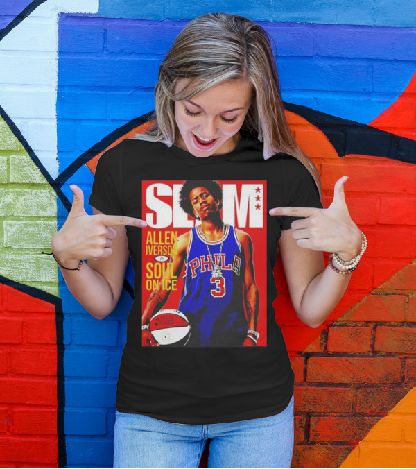 Allen Iverson SLAM Magazine Philly 3 Soul On Ice T-Shirt