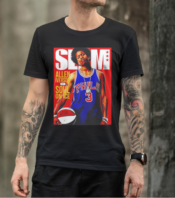 Allen Iverson SLAM Magazine Philly 3 Soul On Ice T-Shirt