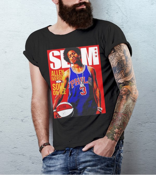 Allen Iverson SLAM Magazine Philly 3 Soul On Ice T-Shirt