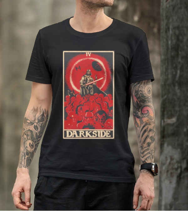 Darkside Tarot Card IV Darth Vader Death Star Stormtroopers T-Shirt