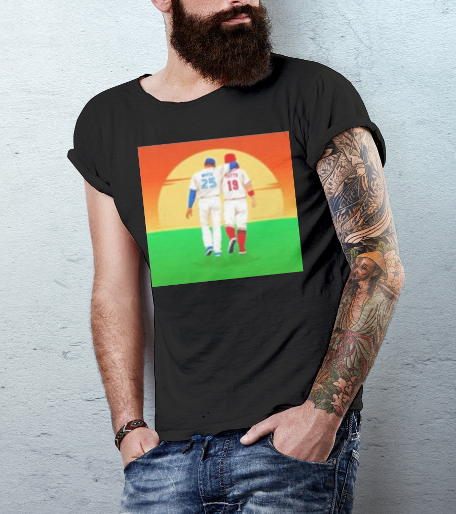Devon White And Joey Votto Sunset Sports Moment Embrace T-Shirt