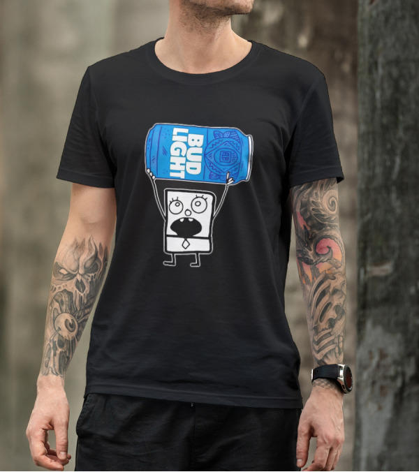 Doodlebob Holding Bud Light Can T-Shirt