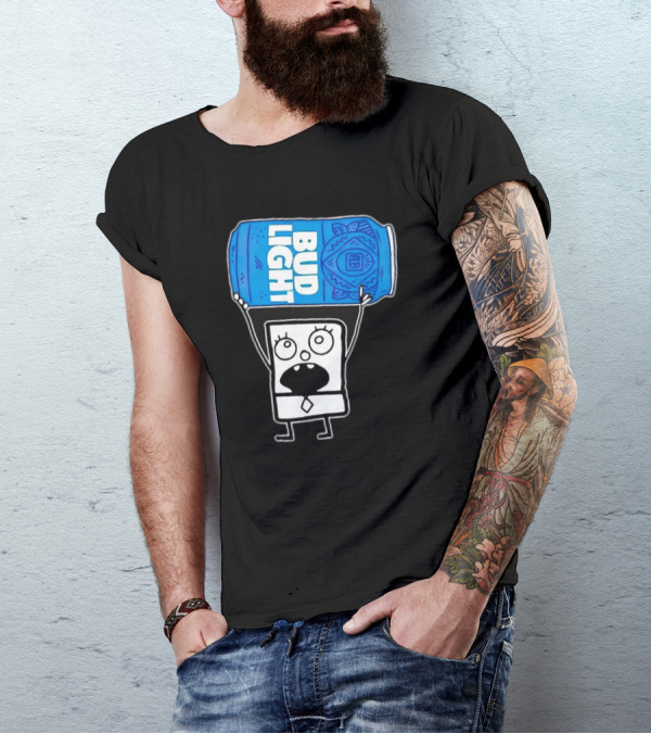 Doodlebob Holding Bud Light Can T-Shirt