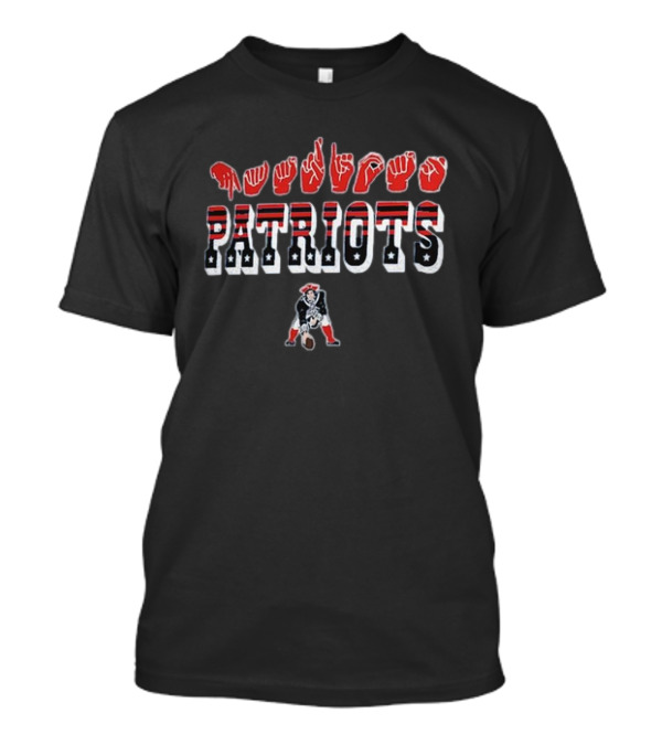 New England Patriots ASL Love Sign NFL Homage American Sign Language T-Shirt