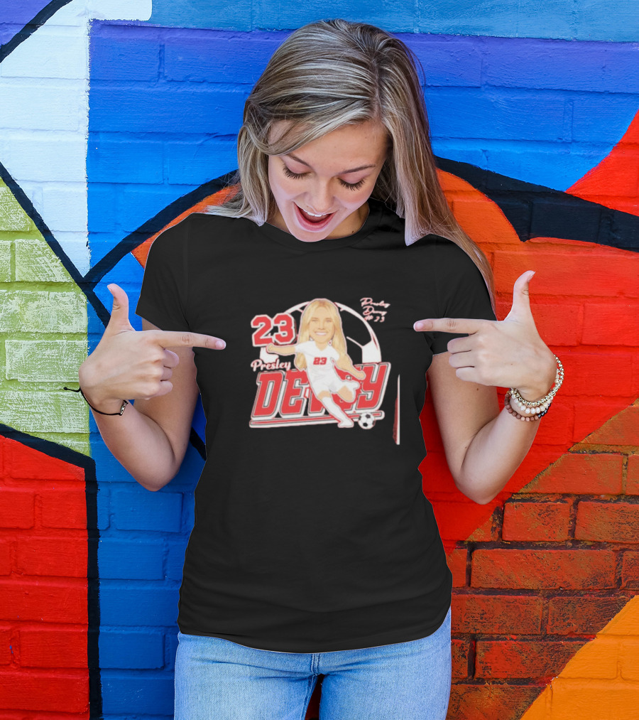 Presley Devey 23 New Mexico Forward Soccer Signature T-Shirt