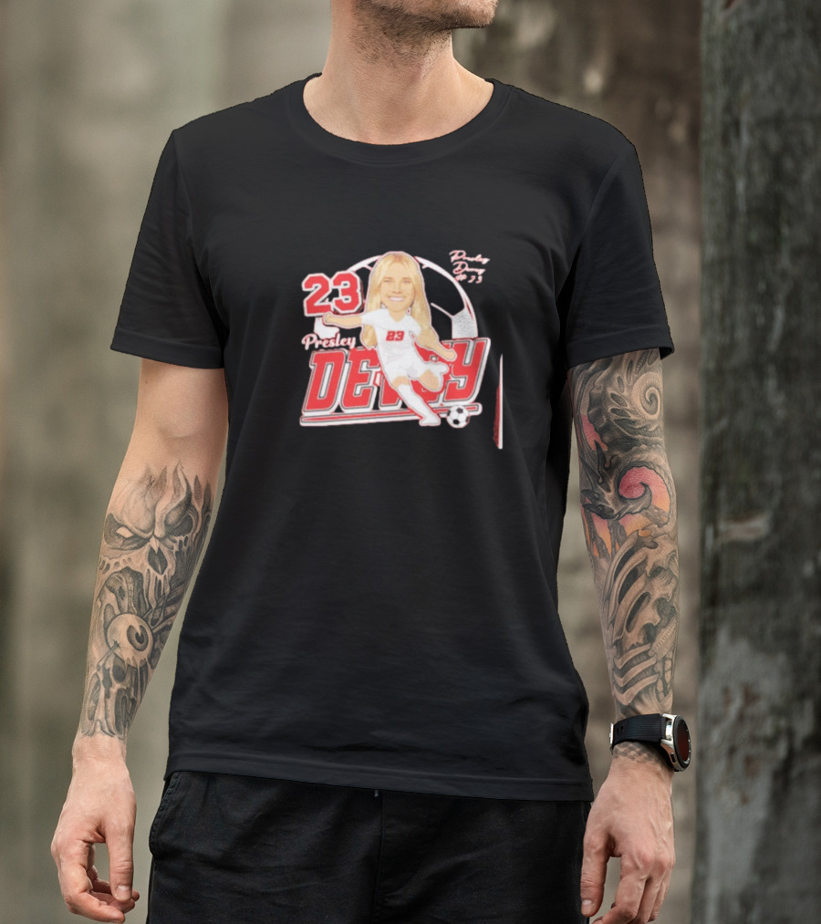 Presley Devey 23 New Mexico Forward Soccer Signature T-Shirt