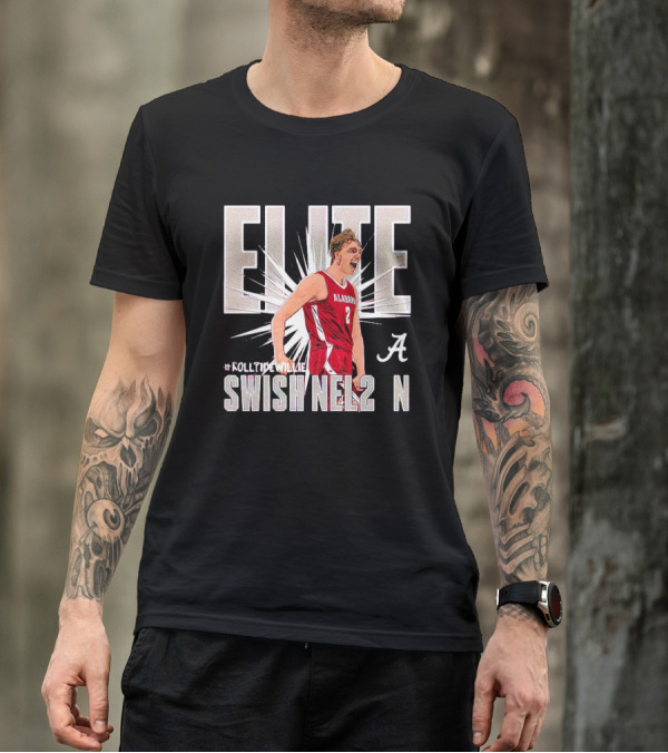 ELITE Alabama Crimson Swish Nel2n #RollTideWillie T-Shirt