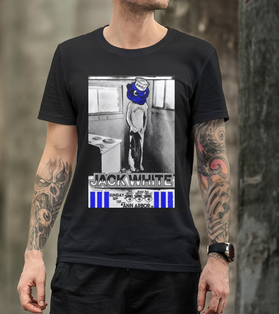 Jack White Michigan Blue Bear Ann Arbor September 1 T-Shirt