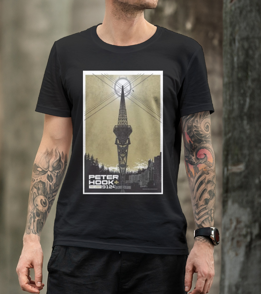 Peter Hook And The Light 9/1/24 9:30 Club Washington DC Tour T-Shirt