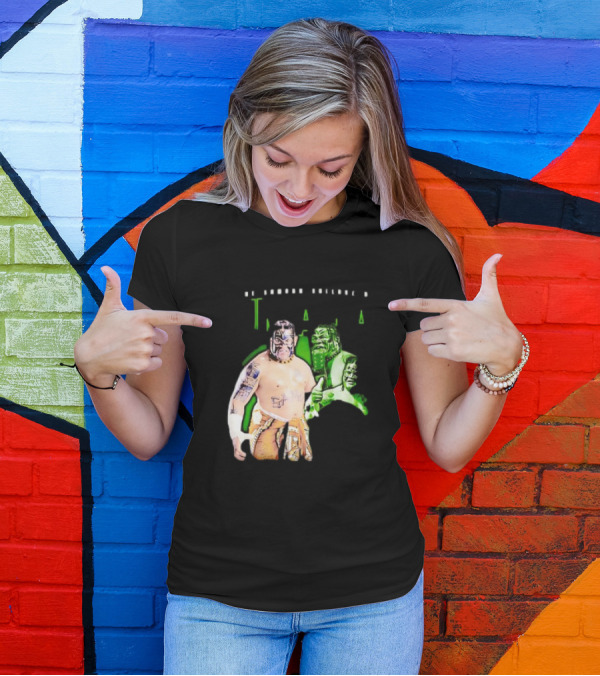 The Samoan Bulldozer Umaga Wrestler Graphic With Green Highlights T-Shirt