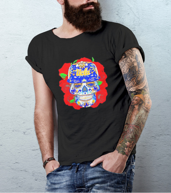 Ucla Bruins Sugar Skull Roses T-Shirt