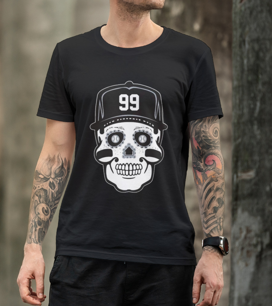 Aaron Judge 99 Sugar Skull Baseball T-Shirt