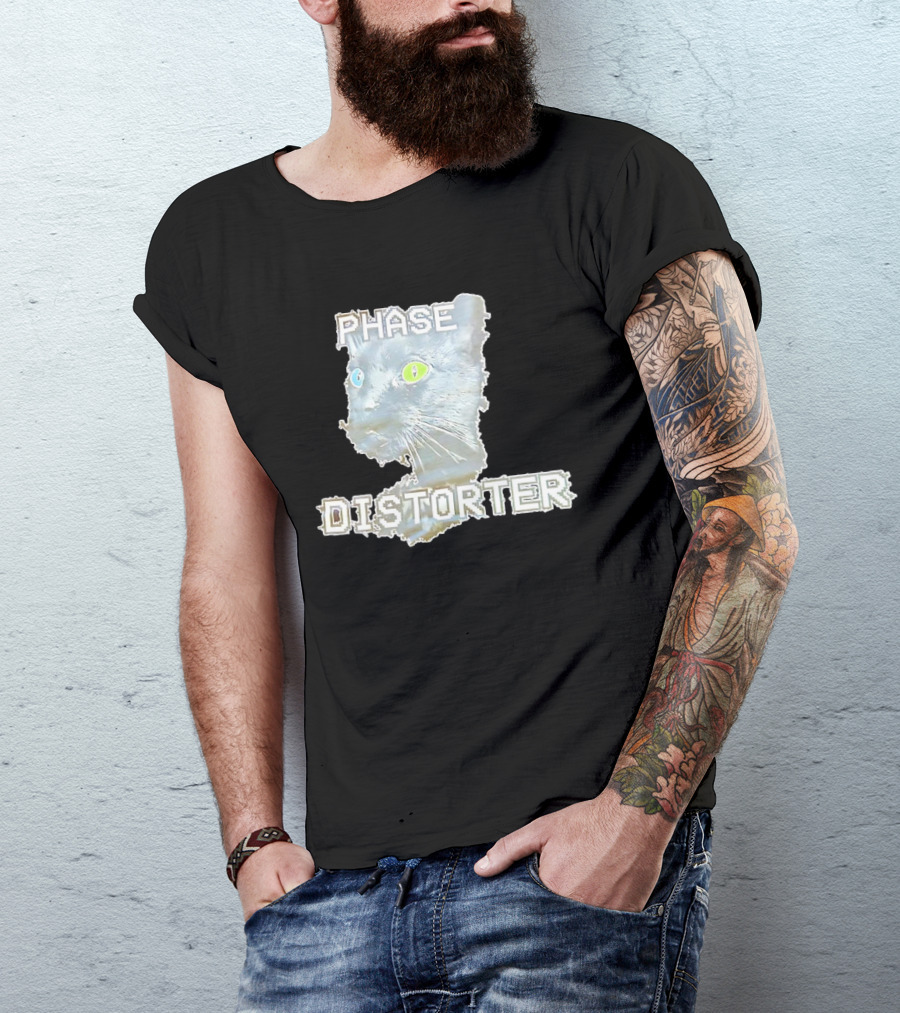 Phase Distorter Cat Neon Effect T-Shirt