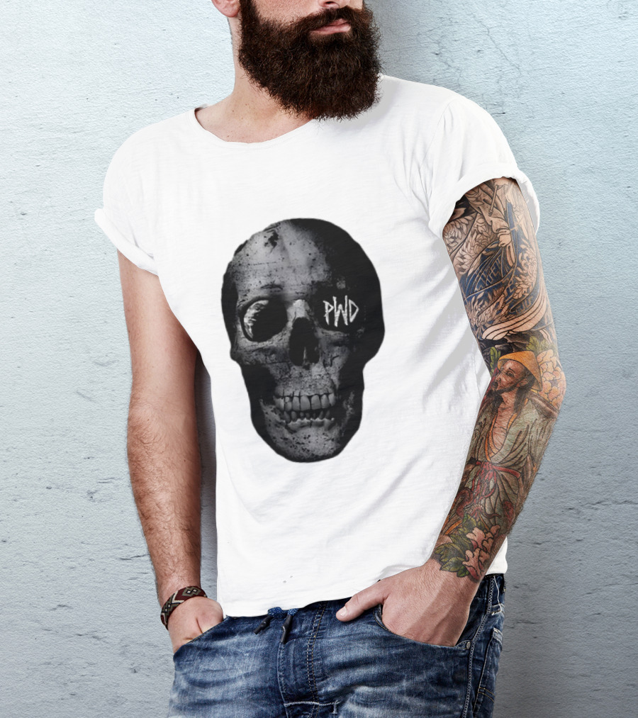 PWD Parkway Drive Dark Days 2012 Atlas Skull Image T-Shirt