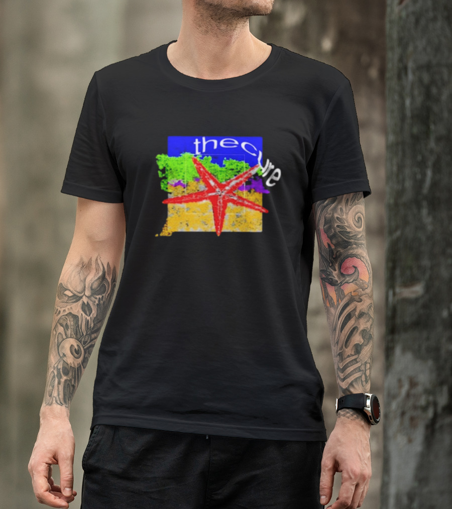 The Cure Starburst Grunge Color Block T-Shirt