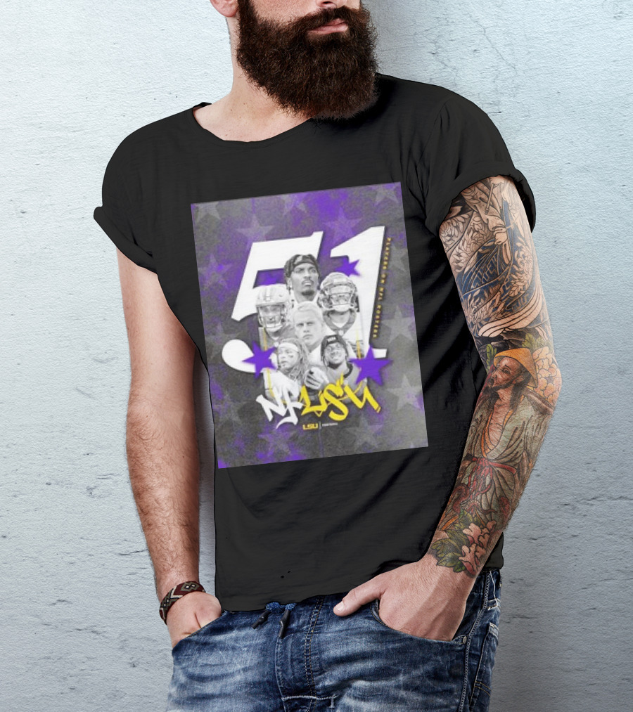 LSU Tigers NFLSU NFL Rosters Legends 51 Superstars T-Shirt