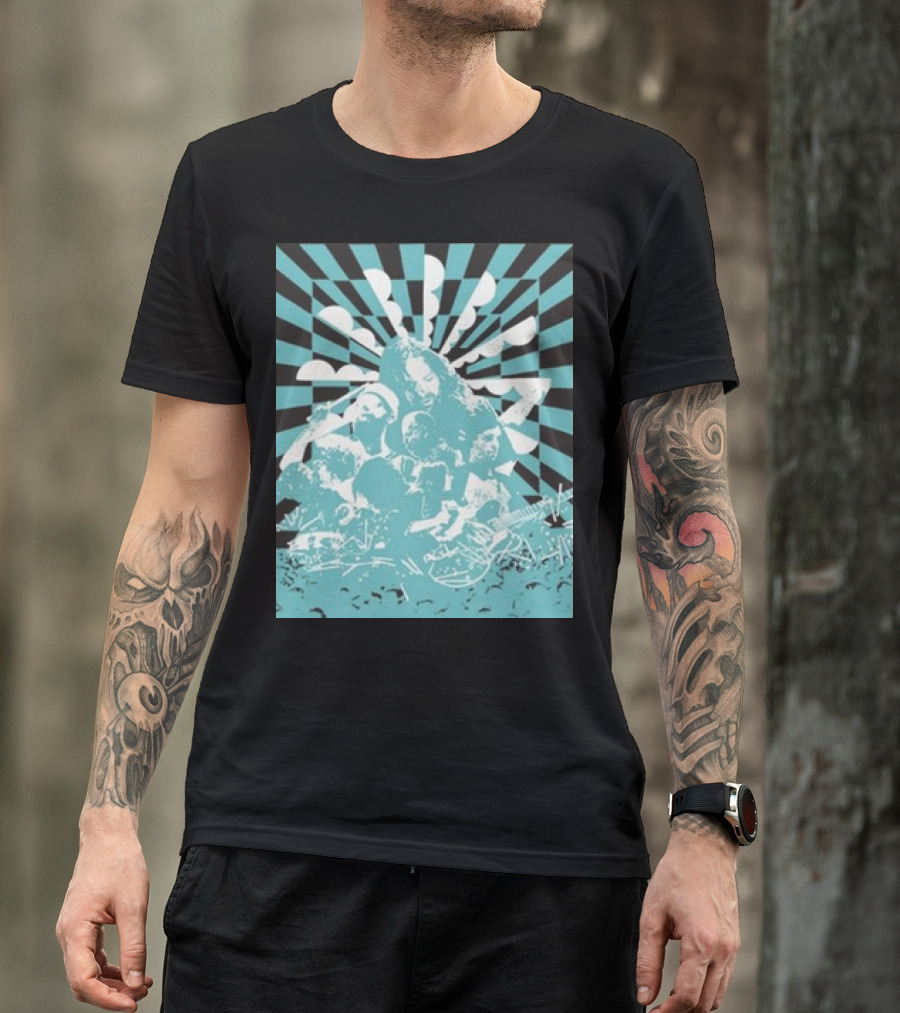 The War On Drugs Optical Collage Sunburst Band Montage T-Shirt