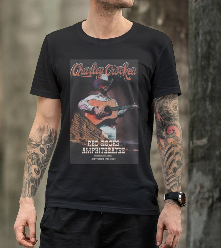 Charley Crockett Red Rocks Amphitheatre Morrison Colorado September 12th T-Shirt
