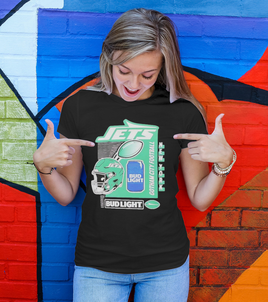 Jets New York Bud Light Gotham City Football T-Shirt