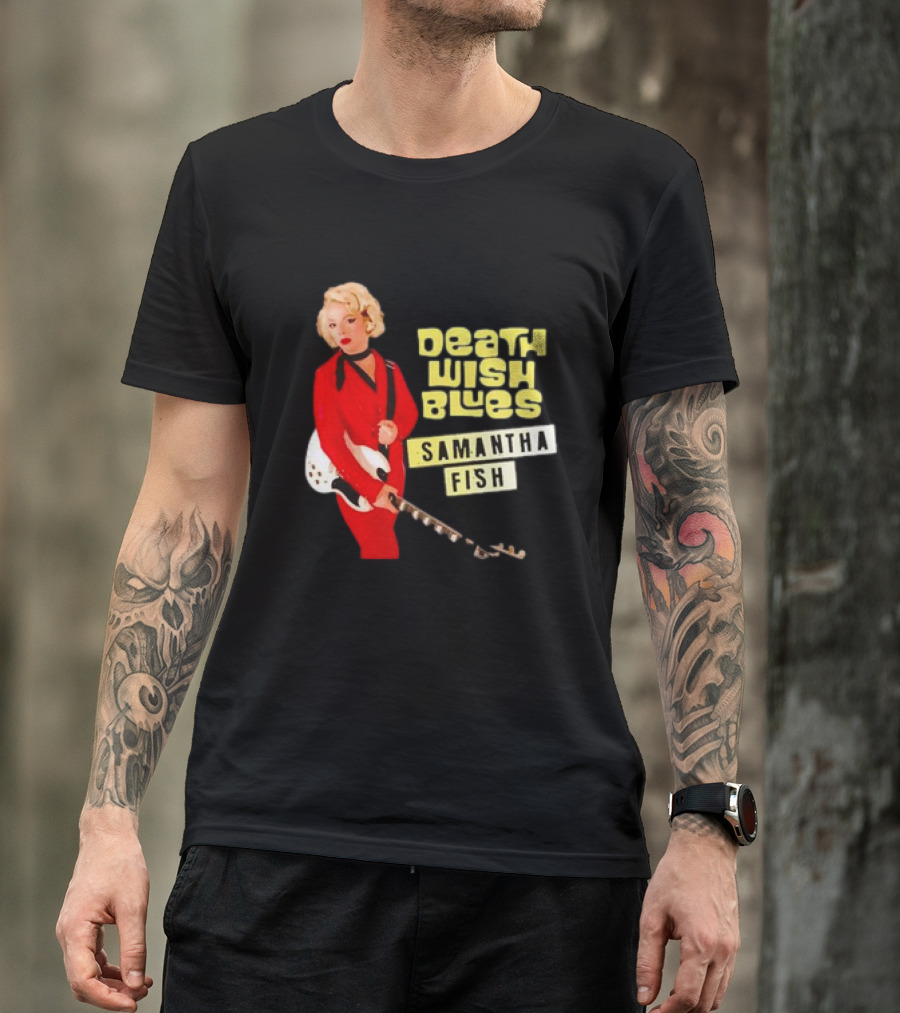 Death Wish Blues Samantha Fish With Guitar In Red T-Shirt