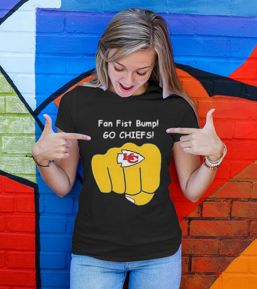 Fan Fist Bump Go Chiefs KC T-Shirt